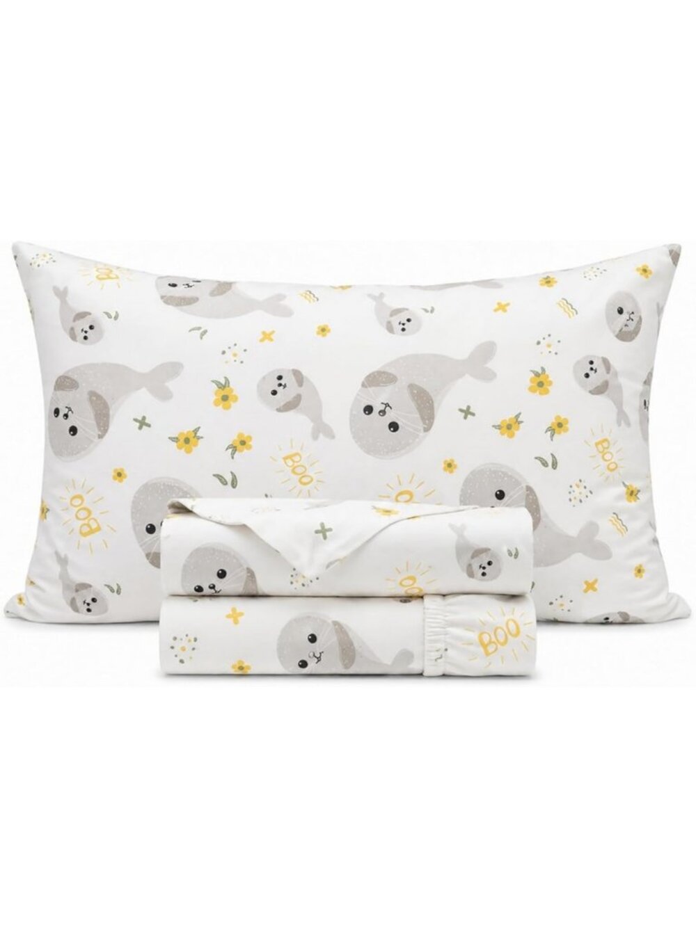 100% Cotton 3PC Twin Bedding Set for Kids - Fun Themed Bedsheets & Pillowcases